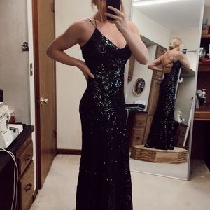 Windsor hunter green prom dress